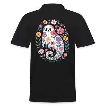 fleur Déco florale Halloween - Polo Homme - noir - Dos - Kai (181cm)