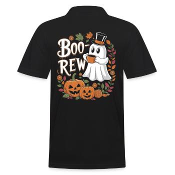 Boo-Brew Fantômes et citrouilles d'Halloween - Polo Homme - noir - Dos - Kai (181cm)