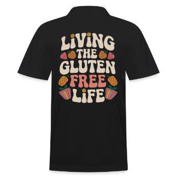 Vivez la vie sans gluten avec style - Polo Homme - noir - Dos - Kai (181cm)