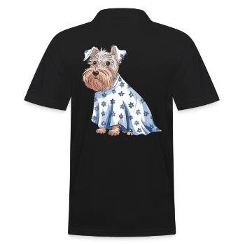 Joli chien portant un costume de fantôme d'Halloween - Polo Homme - noir - Dos - Kai (181cm)