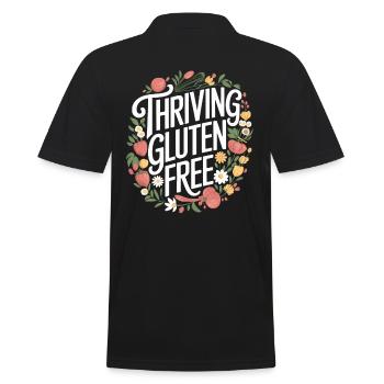 Vivez une vie réussie sans gluten - Polo Homme - noir - Dos - Kai (181cm)