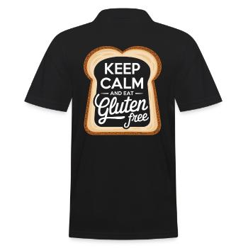 Restez calme et mangez sans gluten - Polo Homme - noir - Dos - Kai (181cm)