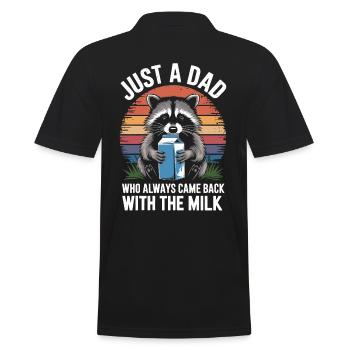 Juste un papa qui revenait toujours avec le lait - Polo Homme - noir - Dos - Kai (181cm)