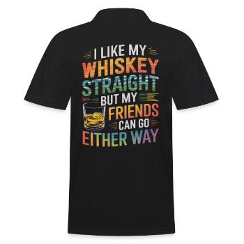 Allié LGBTQ Whisky Straight - Polo Homme - noir - Dos - Kai (181cm)
