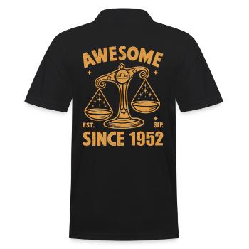 Génial depuis 1952 Anniversaire de la Balance - Polo Homme - noir - Dos - Kai (181cm)