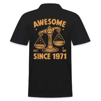 Génial depuis 1971 Anniversaire de la Balance - Polo Homme - noir - Dos - Kai (181cm)