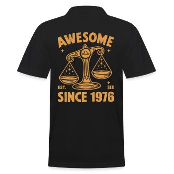 Génial depuis 1976 Anniversaire de la Balance - Polo Homme - noir - Dos - Kai (181cm)