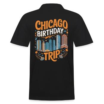 Voyage d’anniversaire à Chicago - Polo Homme - noir - Dos - Kai (181cm)