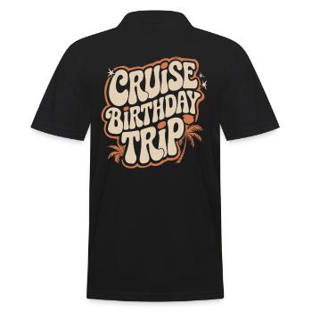Kreuzfahrt Geburtstag Reise - Männer Poloshirt - Schwarz - Hinten - Kai (181cm)