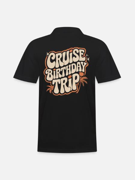 Cruise Birthday Trip - Men's Polo Shirt - black