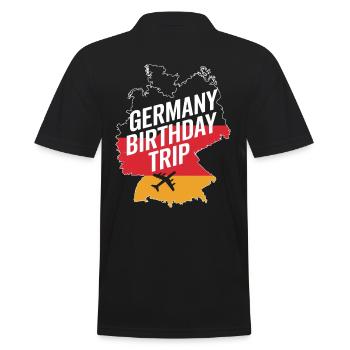 Germany Birthday Trip - Men's Polo Shirt - black - Back - Kai (181cm)