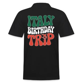 Italie anniversaire voyage t-shirt design - Polo Homme - noir - Dos - Kai (181cm)
