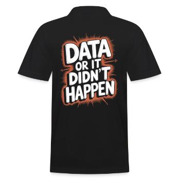Daten Oder Es Ist Nicht Passiert Data Analyst Data - Männer Poloshirt - Schwarz - Hinten - Kai (181cm)