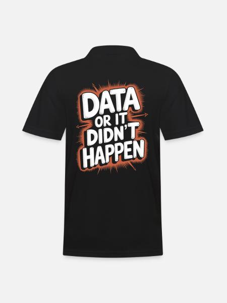 Des données ou ce n’est pas arrivé Data Analyst Data - Polo Homme - noir