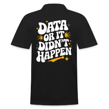 Datenanalyst Datenwissenschaftler Dateningenieur: - Männer Poloshirt - Schwarz - Hinten - Kai (181cm)