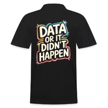 Data or it didn't happen Data Analyst Data - Men's Polo Shirt - black - Back - Kai (181cm)