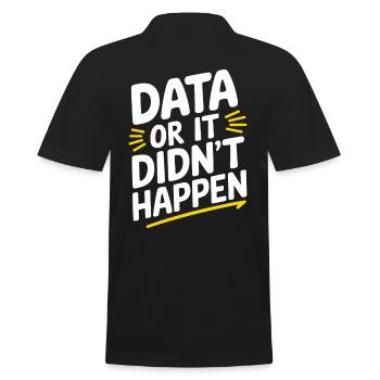 Data Analyst Data Scientist Data Engineer - Data - Men's Polo Shirt - black - Back - Kai (181cm)
