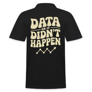 Daten Analyst Daten Wissenschaftler Daten - Männer Poloshirt - Schwarz - Hinten - Kai (181cm)
