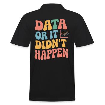 Datenanalyst Datenwissenschaftler Dateningenieur - - Männer Poloshirt - Schwarz - Hinten - Kai (181cm)