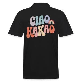 Ciao Kakao - Männer Poloshirt - Schwarz - Hinten - Kai (181cm)