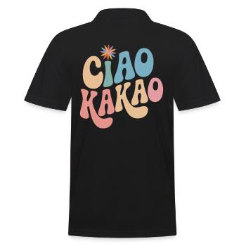 Ciao Cocoa - Men's Polo Shirt - black - Back - Kai (181cm)