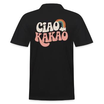 Ciao Cocoa - Men's Polo Shirt - black - Back - Kai (181cm)
