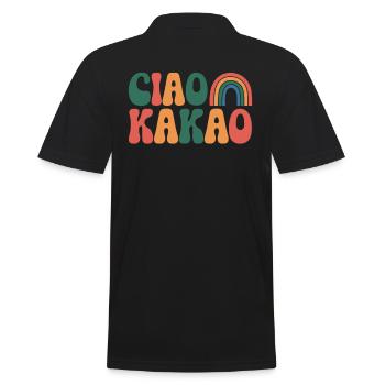 Ciao Kakao - Männer Poloshirt - Schwarz - Hinten - Kai (181cm)