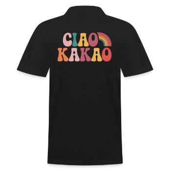 Ciao Kakao - Männer Poloshirt - Schwarz - Hinten - Kai (181cm)