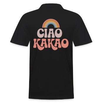 Ciao Kakao - Männer Poloshirt - Schwarz - Hinten - Kai (181cm)