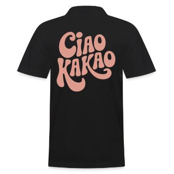 Ciao Cocoa - Men's Polo Shirt - black - Back - Kai (181cm)