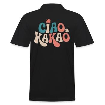 Ciao Kakao - Männer Poloshirt - Schwarz - Hinten - Kai (181cm)