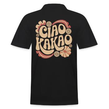 Ciao Kakao - Männer Poloshirt - Schwarz - Hinten - Kai (181cm)