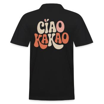 Ciao Cocoa - Men's Polo Shirt - black - Back - Kai (181cm)