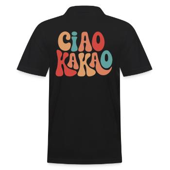 Ciao Kakao - Männer Poloshirt - Schwarz - Hinten - Kai (181cm)