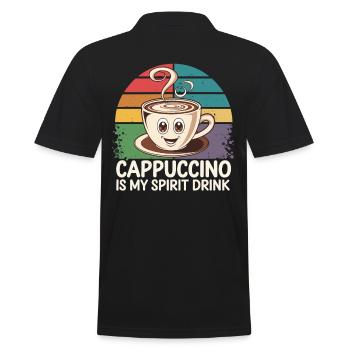 Le cappuccino est ma boisson spiritueuse - Polo Homme - noir - Dos - Kai (181cm)