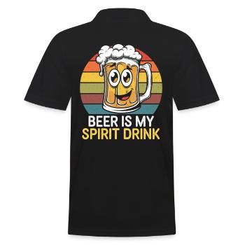 Bier Ist Mein Spirit Drink Retro Stil - Männer Poloshirt - Schwarz - Hinten - Kai (181cm)