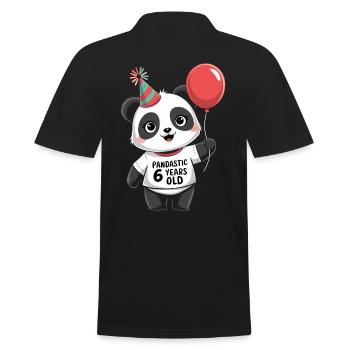 6ème anniversaire Panda Ours Panda Table 6 ans - Polo Homme - noir - Dos - Kai (181cm)