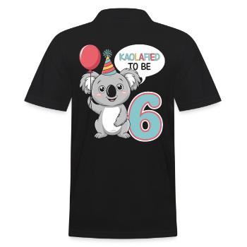 Koalafied To Be 6 - 6. Geburtstag Koala - Männer Poloshirt - Schwarz - Hinten - Kai (181cm)