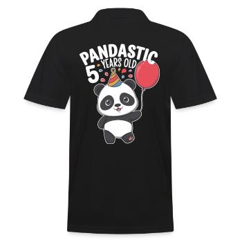Pandastic 5 ans anniversaire Panda - Polo Homme - noir - Dos - Kai (181cm)