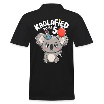5. Geburtstag Koalafied Um 5 Zu Sein - Männer Poloshirt - Schwarz - Hinten - Kai (181cm)