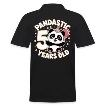 5ème anniversaire Panda Ours Panda Table 5 ans - Polo Homme - noir - Dos - Kai (181cm)