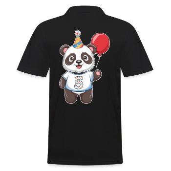 Cinquième anniversaire Panda Party chapeau ballon - Polo Homme - noir - Dos - Kai (181cm)
