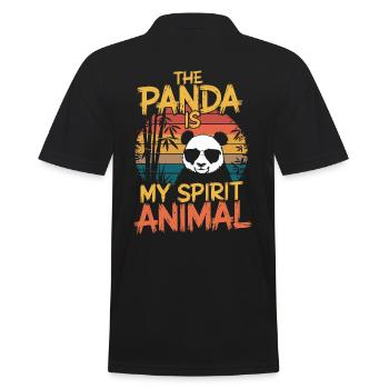 The panda is my spirit animal - Men's Polo Shirt - black - Back - Kai (181cm)