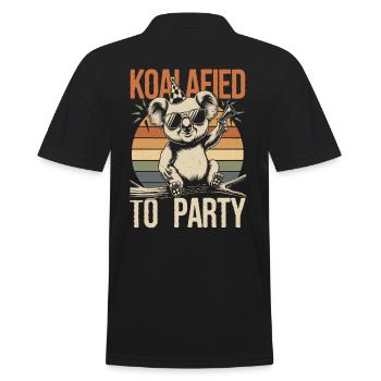 Koalafied to celebrate funny koala with - Men's Polo Shirt - black - Back - Kai (181cm)