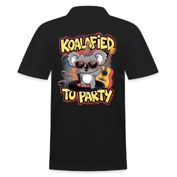 Koalafied to Party - Drôle de Koala avec Guitare - Polo Homme - noir - Dos - Kai (181cm)