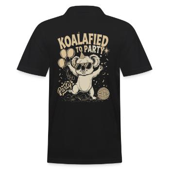 Qualifiziert Zum Feiern Koala Mit Sonnenbrille - Männer Poloshirt - Schwarz - Hinten - Kai (181cm)