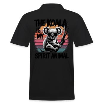 Der Koala Ist Mein Spirit Animal - Männer Poloshirt - Schwarz - Hinten - Kai (181cm)