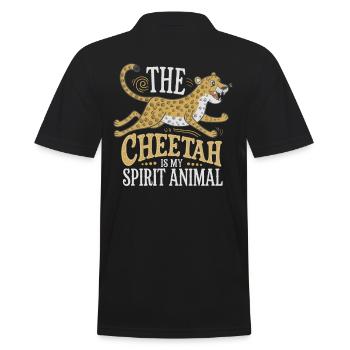Gepard The Cheetah Is My Spirit Animal Gepard - Men's Polo Shirt - black - Back - Kai (181cm)