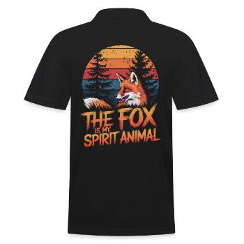 Fuchs The Fox Is My Spirit Animal - Männer Poloshirt - Schwarz - Hinten - Kai (181cm)