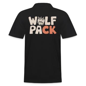 Wolf Group Design Wolf Pack - Men's Polo Shirt - black - Back - Kai (181cm)